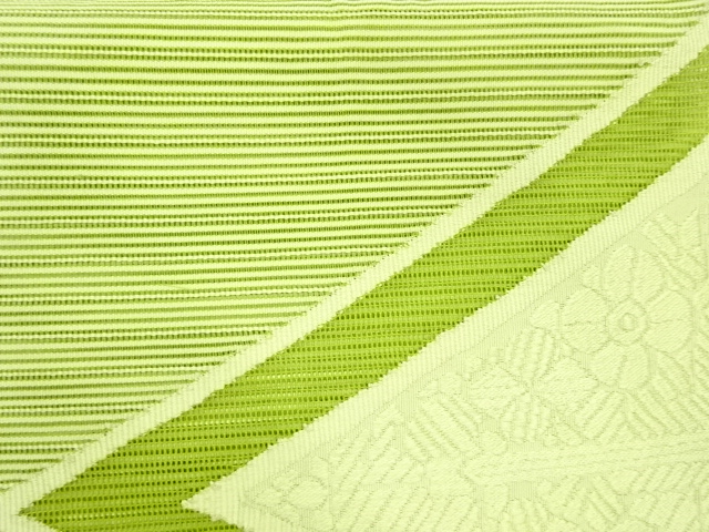  絽綴れ花葉模様織出し名古屋帯